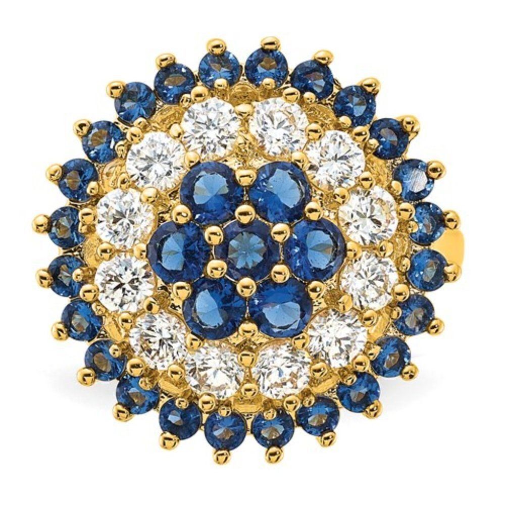 Jackie Kennedy Gold-plated Swarovski Crystal Bullseye Ring by Camrose and Kross - Picture 4 of 5